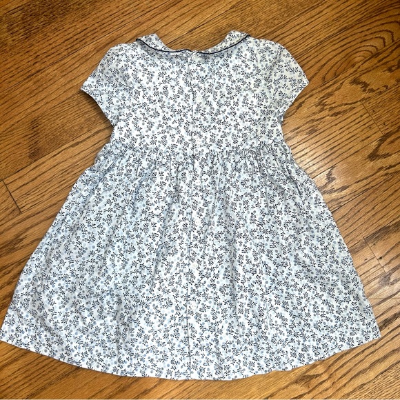 JACADI Blue Floral Dress Button Back Girls Size 36 M, 3T US - Picture 1 of 7